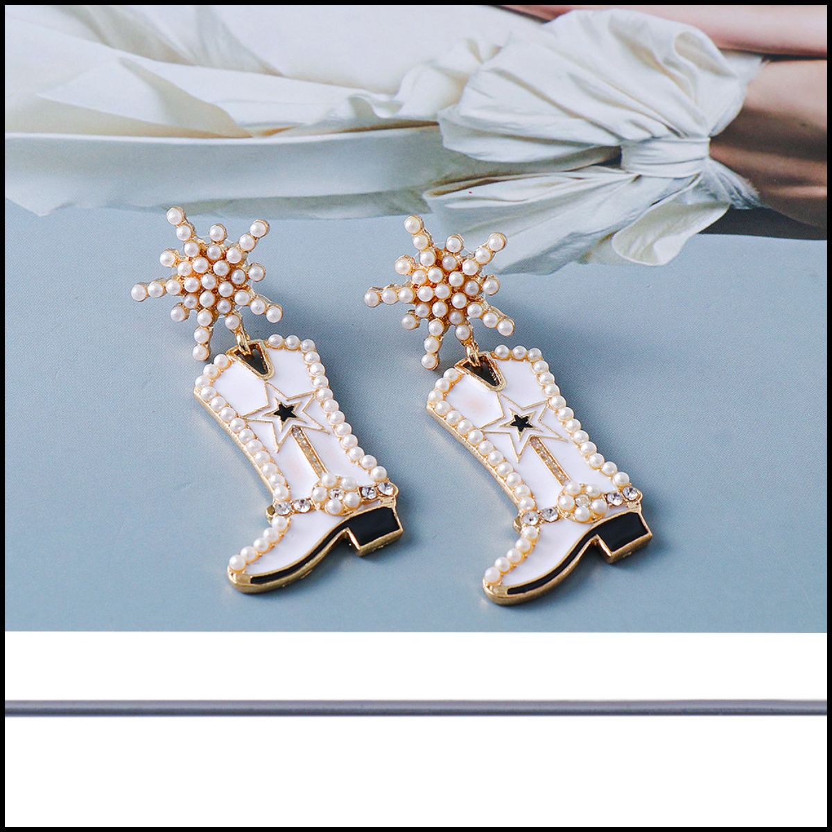 Boot Alloy Dangle Earrings