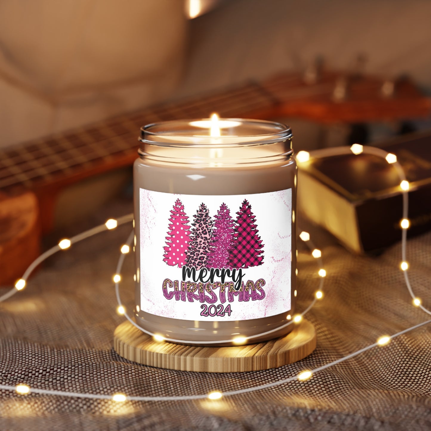 Pink Christmas Trees Scented Candles, 9oz