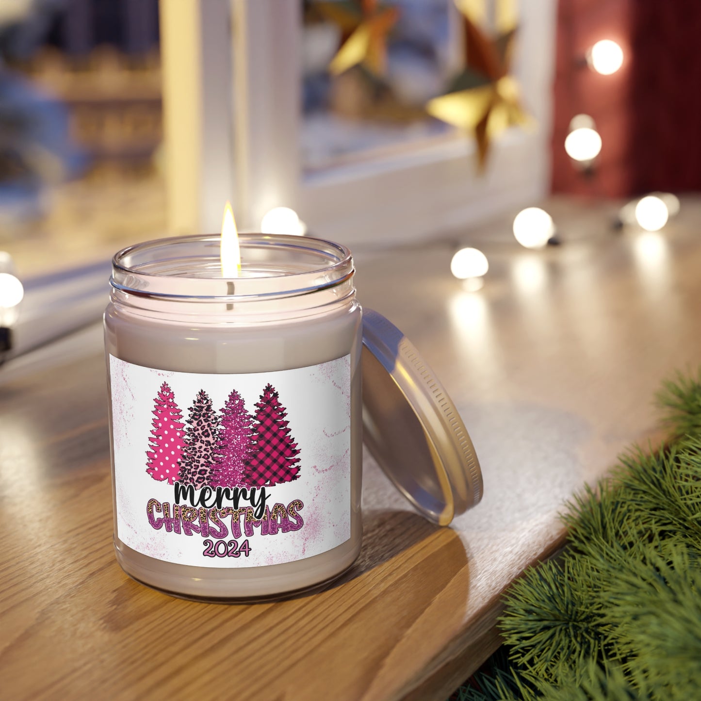 Pink Christmas Trees Scented Candles, 9oz