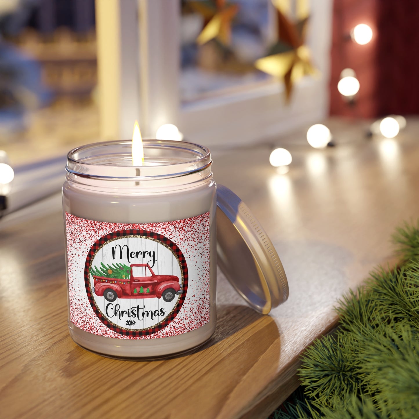 2024 Little Red Truck Christmas Scented Candles, 9oz