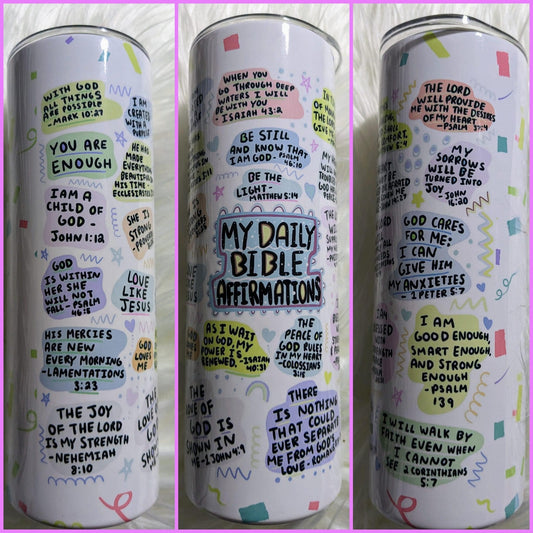 20 oz Tumbler - My Daily Bible Affirmations