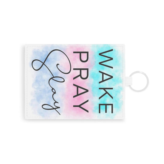 "Wake Pray Slay" Faux Leather Card Holder